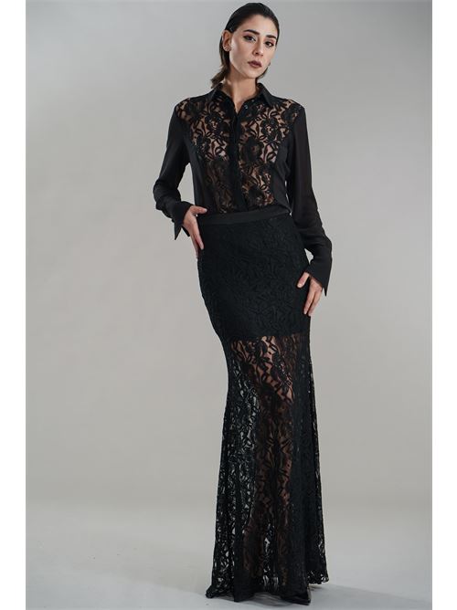 Camicia in georgette Nikamo | C040/2NERO
