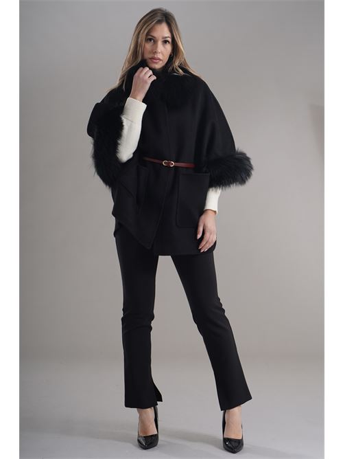 Mantella in misto lana Nitia | MCN033NERO