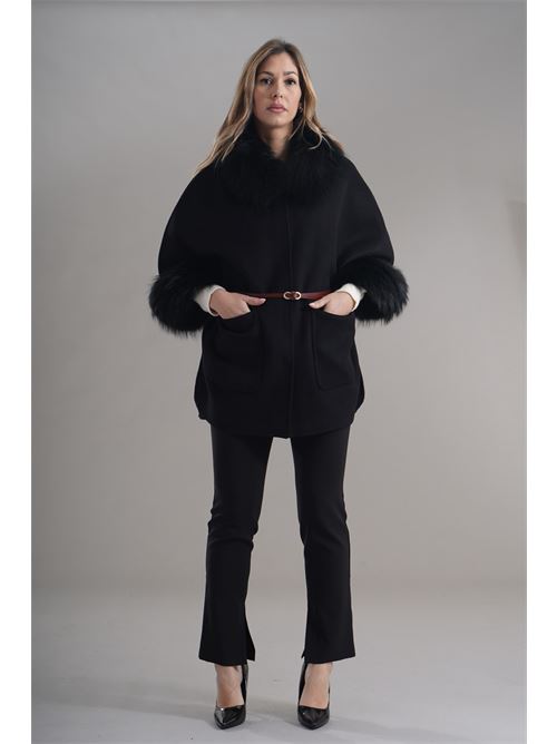 Mantella in misto lana Nitia | MCN033NERO