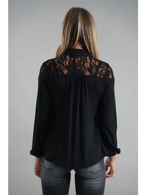 Casacca con pizzo Nualy | I25N1067NERO