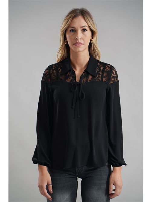 Casacca con pizzo Nualy | I25N1067NERO