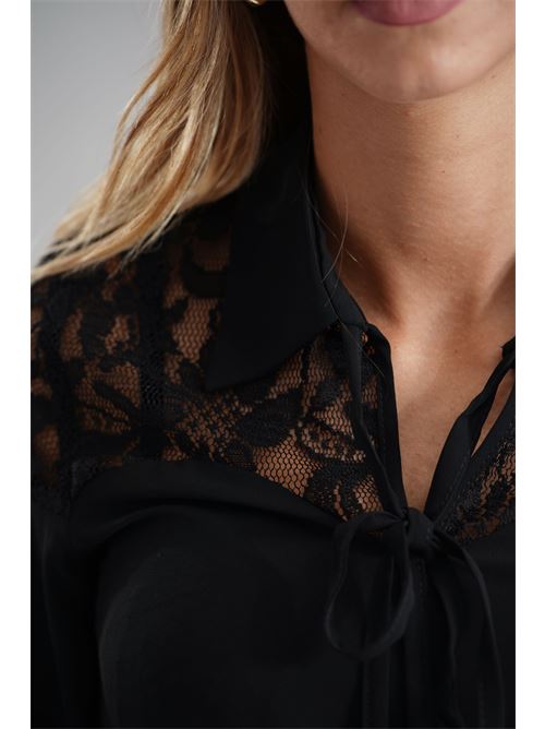 Casacca con pizzo Nualy | I25N1067NERO