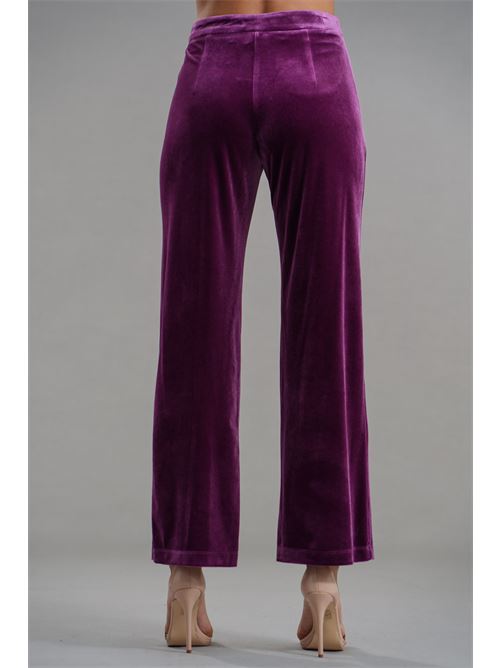 Pantalone in velluto liscio Nualy | I25N5403BORGOGNA