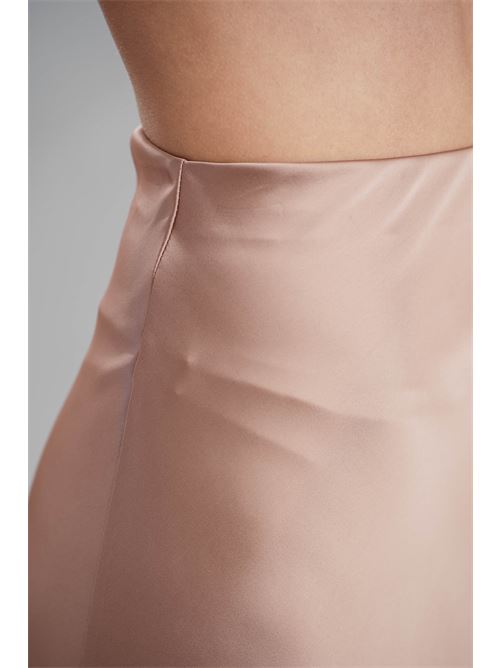 Gonna in raso Nualy | I25N6170NUDE