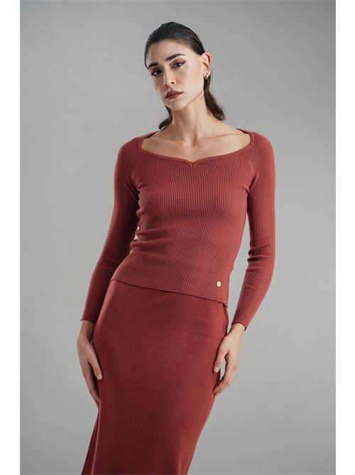 Maglia in viscosa Nualy | I25NCV13147CHERRY