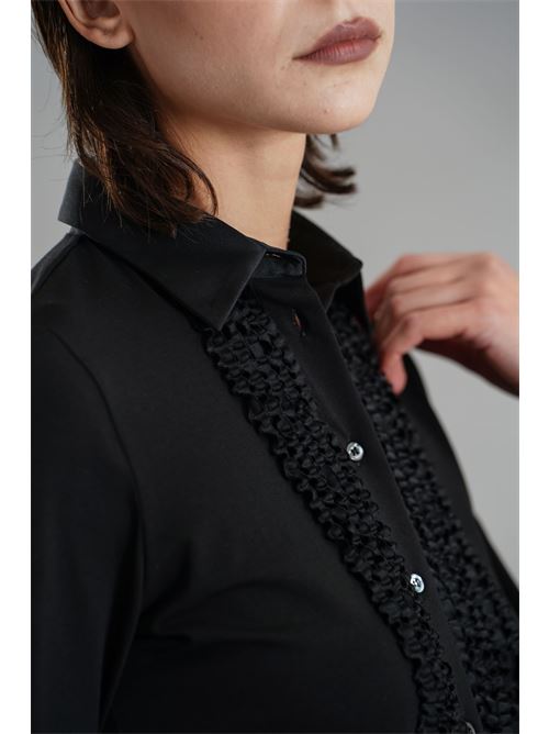 Camicia elastica Zanetti | ZA7997NERO