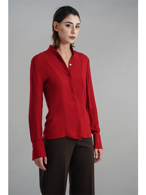 Camicia in viscosa Zanetti | ZA8038ROSSO