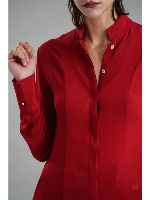 Camicia in viscosa Zanetti | ZA8038ROSSO