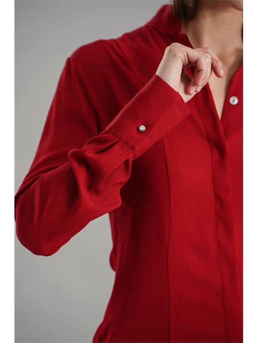 Camicia in viscosa Zanetti | ZA8038ROSSO