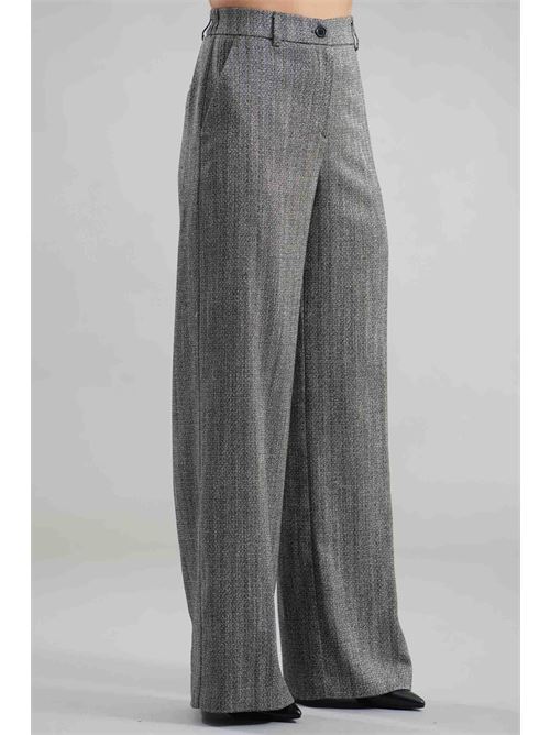 Pantalone palazzo Zanetti | ZP8011NERO/BIANCO
