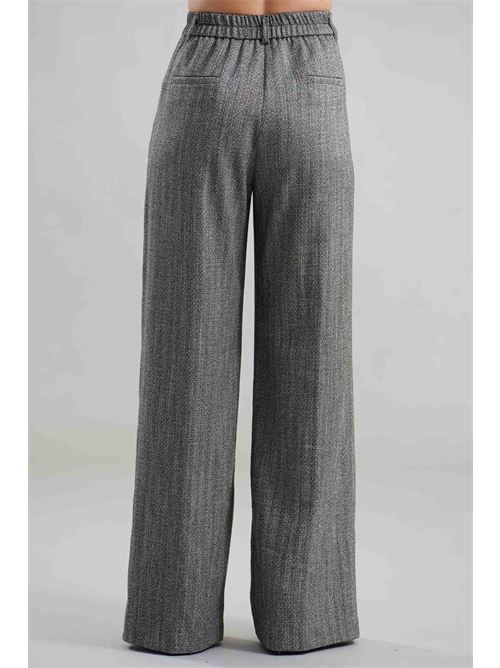 Pantalone palazzo Zanetti | ZP8011NERO/BIANCO