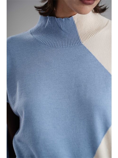 Maglia in viscosa Z.O.E. | 24B136PANNA/AZZURRO