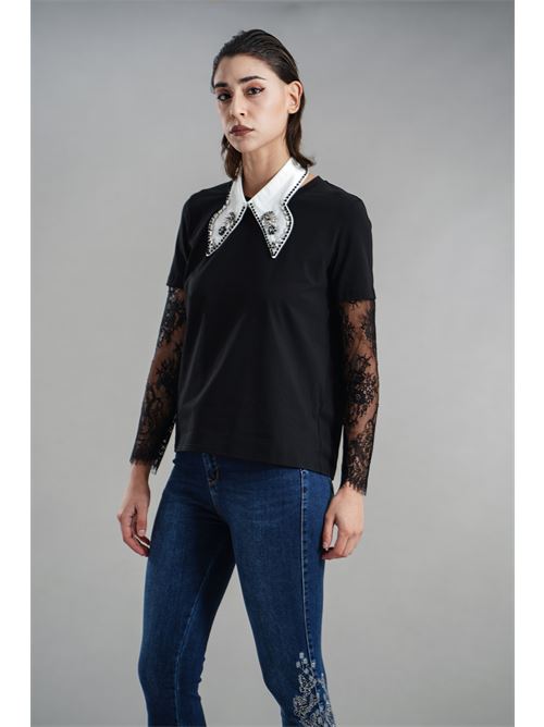 Maglia con colletto Z.O.E. | 52Q721NERO