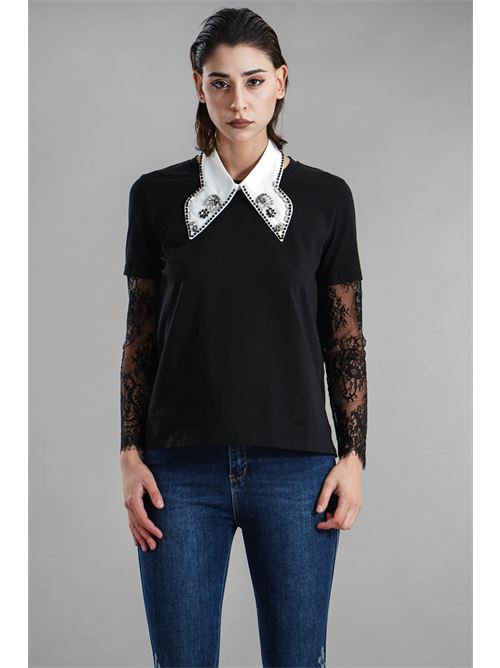 Maglia con colletto Z.O.E. | 52Q721NERO