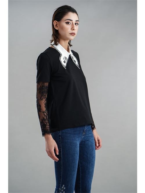 Maglia con colletto Z.O.E. | 52Q721NERO