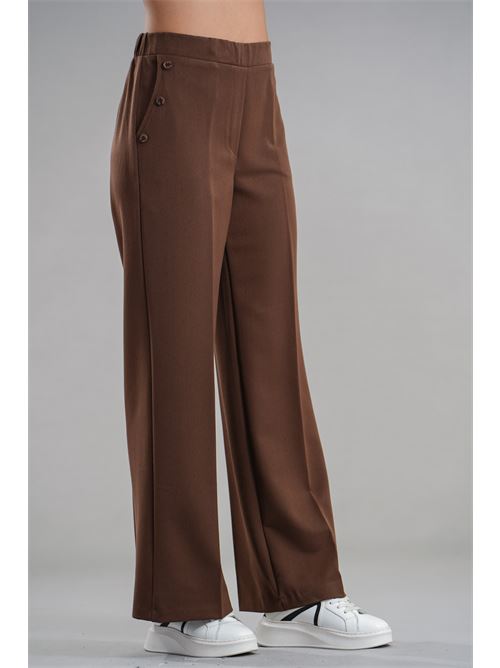 Pantalone palazzo Z.O.E. | 70G319CIOCCOLATO