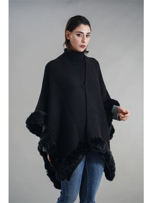 Mantella con ecopelliccia Z.O.E. | 88L513NERO