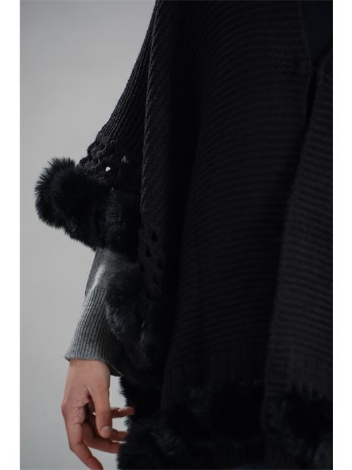Mantella con ecopelliccia Z.O.E. | 88L513NERO