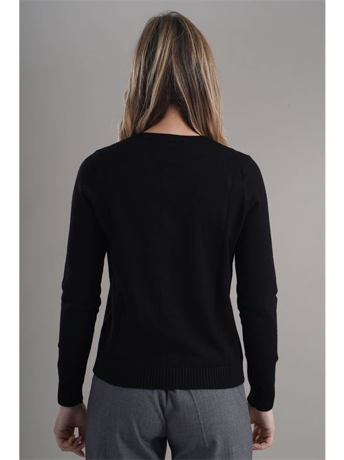 Cardigan in viscosa zooe | 01A815NERO