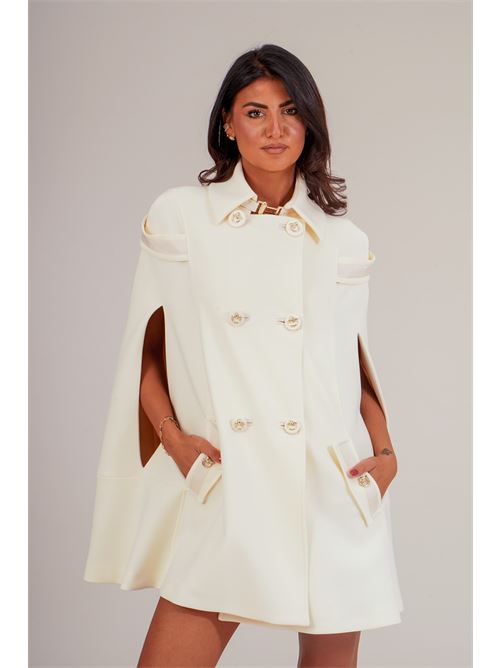 Cappotto mantella Babylon | E00245PANNA