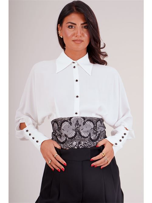 Camicia in crepe Babylon | E00448BIANCO