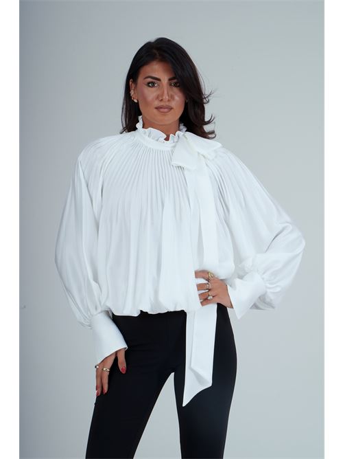Casacca con fiocco Babylon | MF0305BIANCO