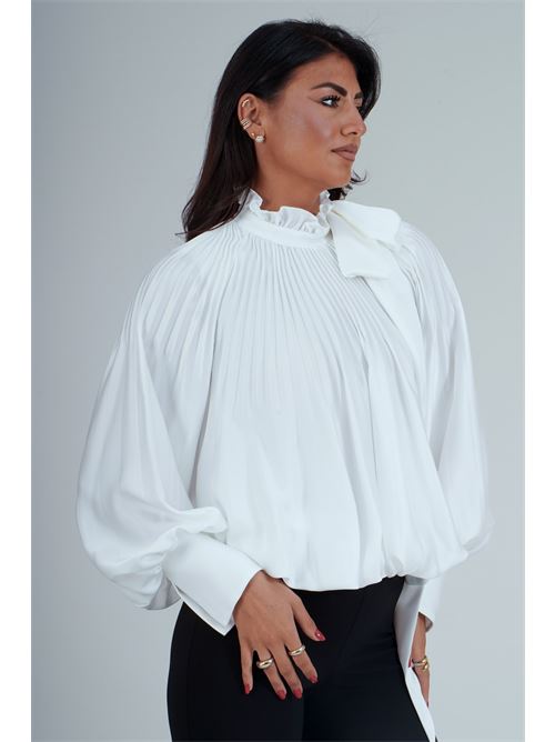 Casacca con fiocco Babylon | MF0305BIANCO