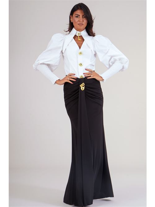 Camicia in cotone elastico