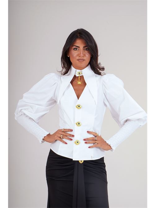 Camicia in cotone elastico Babylon | S00301BIANCO