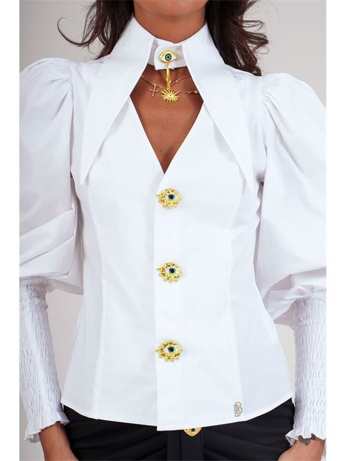 Camicia in cotone elastico Babylon | S00301BIANCO