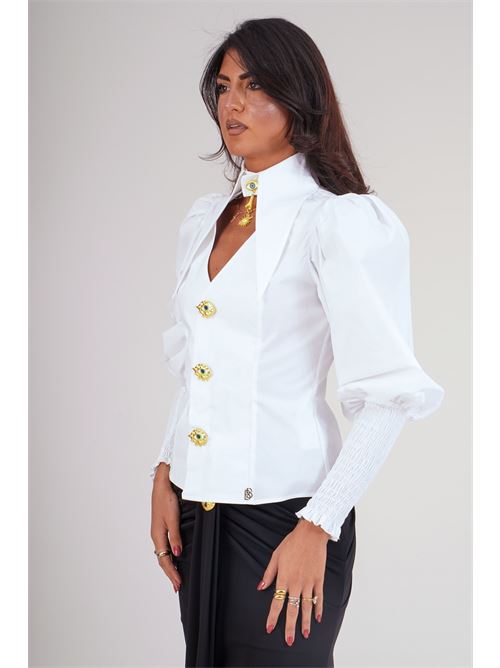 Camicia in cotone elastico Babylon | S00301BIANCO