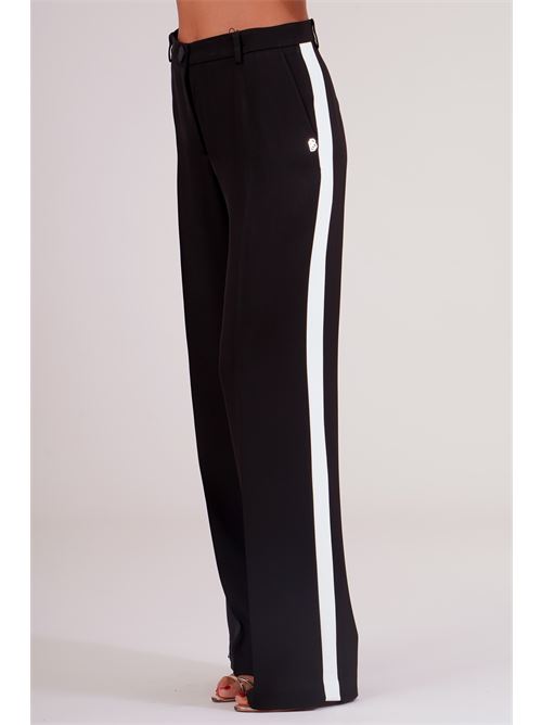 Tailleur in crepe di viscosa Babylon | S00752NERO/BIANCO