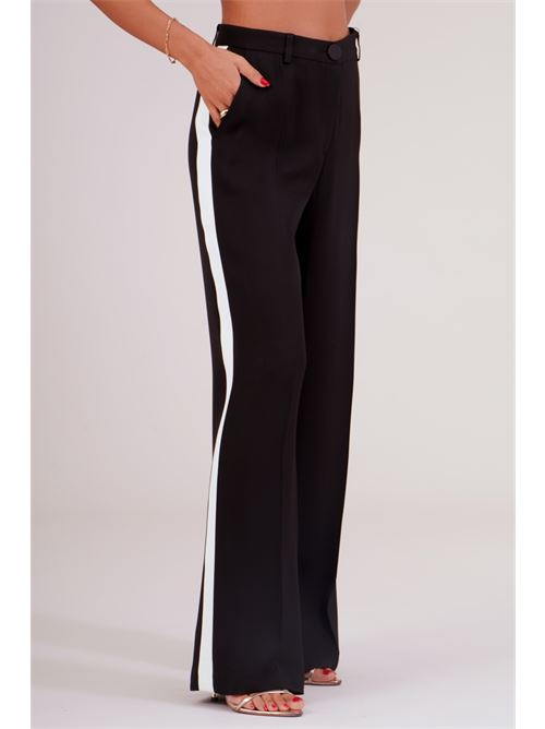 Tailleur in crepe di viscosa Babylon | S00752NERO/BIANCO