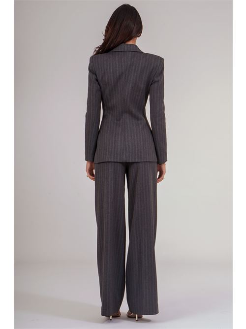 Tailleur gessato Babylon | S00770GRIGIO
