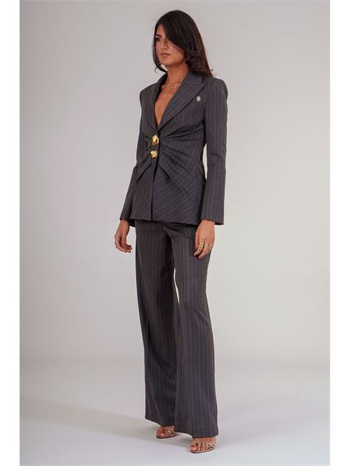 Tailleur gessato Babylon | S00770GRIGIO