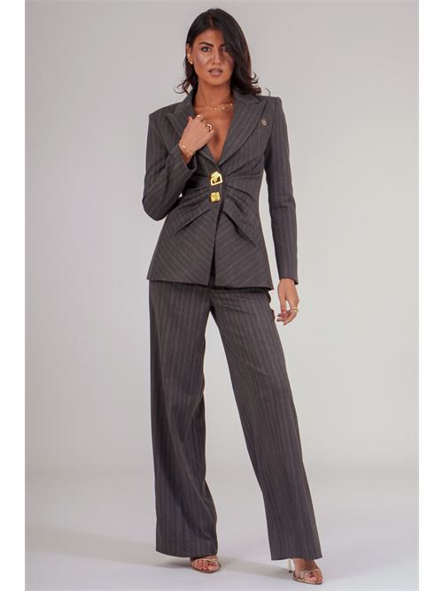 Tailleur gessato Babylon | S00770GRIGIO