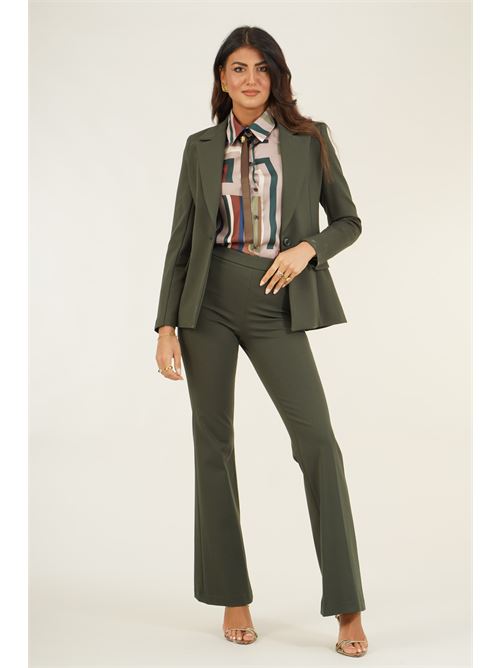 Giacca elastica in punto milano Dairesy | D0893VERDE