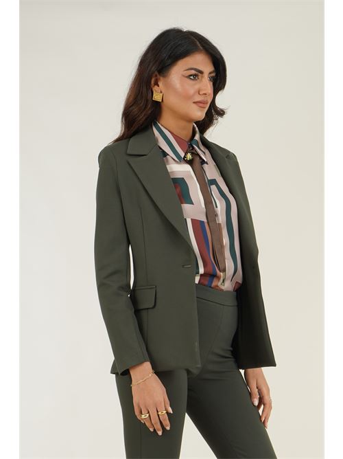 Giacca elastica in punto milano Dairesy | D0893VERDE