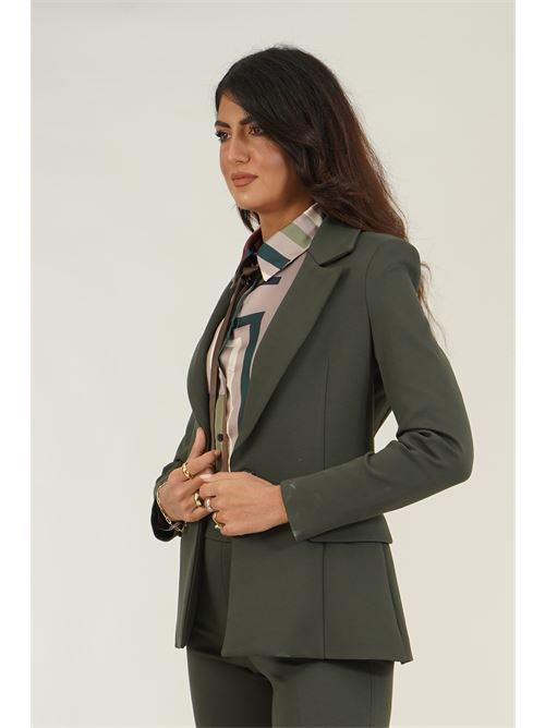 Giacca elastica in punto milano Dairesy | D0893VERDE