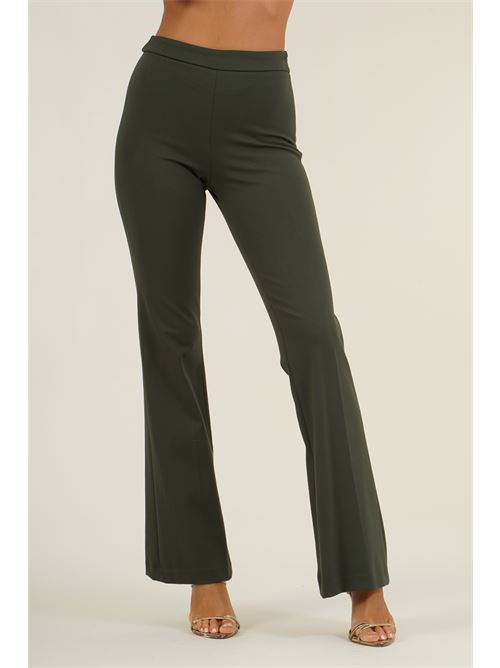Pantalone elastico in punto milano Dairesy | D0894VERDE