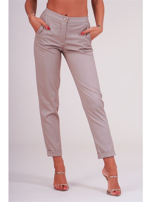 Pantalone con risvolto dairesy | D0928CASHA