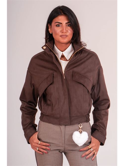 Giubbino effetto scamosciato dairesy | D0941MORO