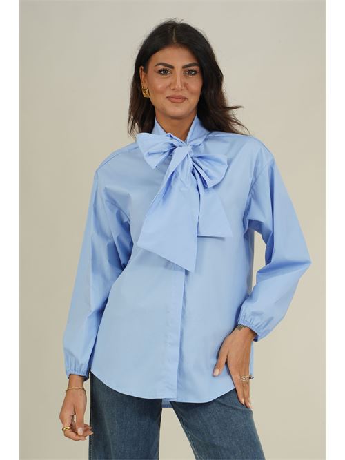 Camicia con fiocco Dairesy | D0956CIELO
