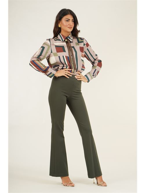 Camicia in raso fantasia Dairesy | D0983FANTASIA
