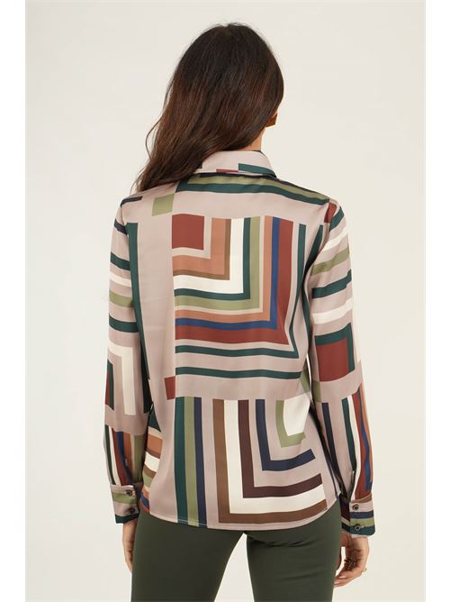 Camicia in raso fantasia Dairesy | D0983FANTASIA