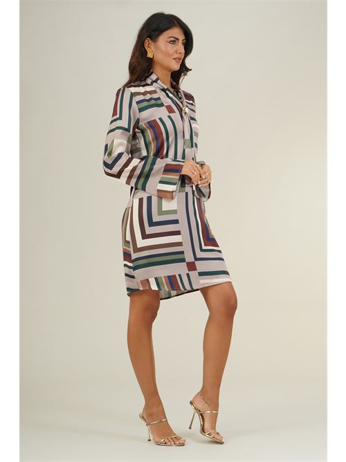 Abito in raso fantasia Dairesy | D0984FANTASIA