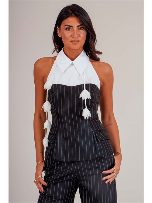 Top gessato Dramee | 26100NERO