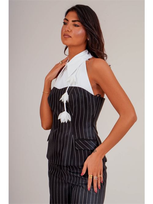 Top gessato Dramee | 26100NERO