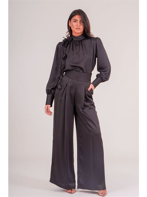 Casacca con fiore Dramee | 26102NERO