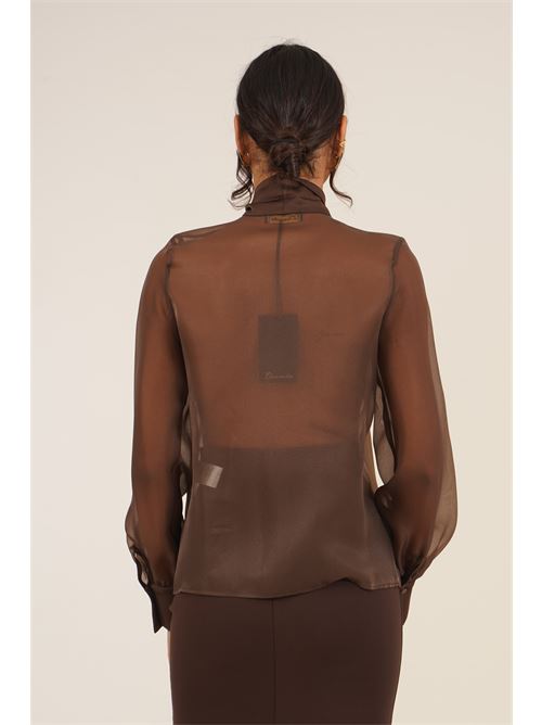 Camicia in georgette Dramee | 26126CACAO